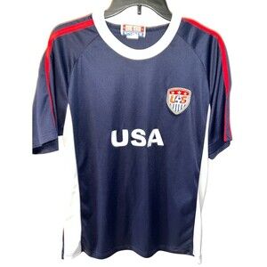 USA National Team Soccer Jersey Shirt Size Large EB Sports Brand USNT Futbol